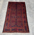 3.11x6.9 Afghan Geometric Carpet - Hand-Knotted Turkmen Carpet - Morrocan Rug For Living Room, Bedroom & Kid's Room Area Rug - Boho Gift Rug