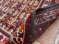 3x5 Vintage Afghan Wool Rug – Handcrafted Tribal Oriental Carpet – Boho  Area Rug for Living Room, Bedroom &amp; Farmhouse – Gift Rug