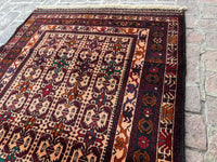 3x5 Vintage Afghan Wool Rug – Handcrafted Tribal Oriental Carpet – Boho  Area Rug for Living Room, Bedroom &amp; Farmhouse – Gift Rug