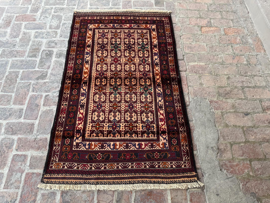 3x5 Vintage Afghan Wool Rug – Handcrafted Tribal Oriental Carpet – Boho  Area Rug for Living Room, Bedroom &amp; Farmhouse – Gift Rug