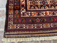 3x5 Vintage Afghan Wool Rug – Handcrafted Tribal Oriental Carpet – Boho  Area Rug for Living Room, Bedroom &amp; Farmhouse – Gift Rug