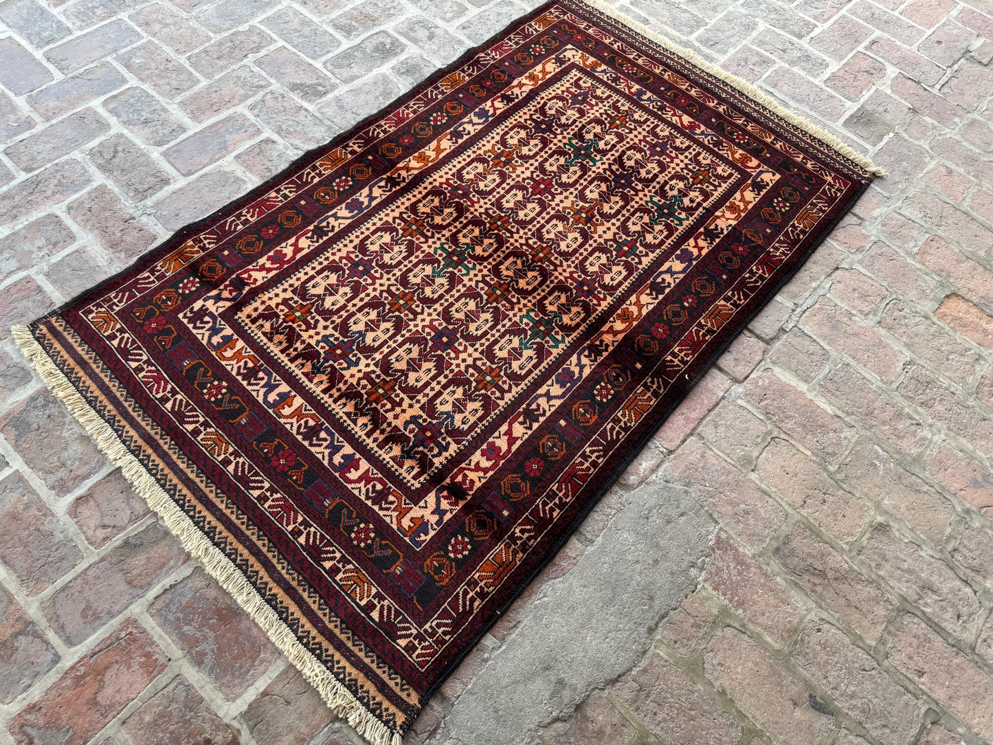 3x5 Vintage Afghan Wool Rug – Handcrafted Tribal Oriental Carpet – Boho  Area Rug for Living Room, Bedroom &amp; Farmhouse – Gift Rug