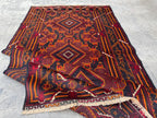 3.8x6.6 Beige Turkmen Tribal Carpet - Handmade Afghan Wool Rug
