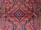 3.8x6.6 Beige Turkmen Tribal Carpet - Handmade Afghan Wool Rug