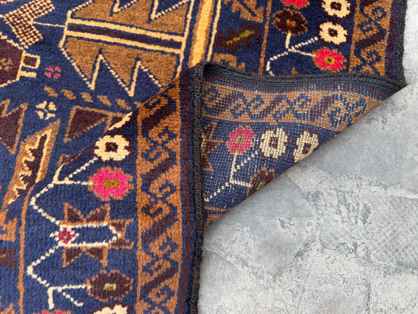 3.2x6.5 Afghan Handmade Beige Carpet – Tribal Turkmen Patterns – Oriental Area Carpet for Modern Living Room Decoration - Boho Gift Carpet