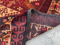 3.9x6.12 Handmade Tribal Area Rug – Geometric Boho Carpet for Living Room &amp; Bedroom – Oriental Floor Decor, Artisan Woven Home Accent