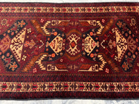 3.9x6.12 Handmade Tribal Area Rug – Geometric Boho Carpet for Living Room &amp; Bedroom – Oriental Floor Decor, Artisan Woven Home Accent