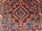 3.8x6.7 Baluchi Tribal Carpet - Handmade Afghan Nomadic Wool Rug