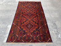 3.8x6.6 Turkmen Beige Tribal Carpet – Handmade Afghan Geometric Design – Oriental Area Carpet for Boho Living Room Decor - Boho Gift Carpet