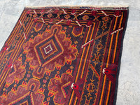3.8x6.6 Turkmen Beige Tribal Carpet – Handmade Afghan Geometric Design – Oriental Area Carpet for Boho Living Room Decor - Boho Gift Carpet