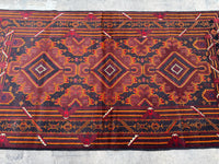 3.8x6.6 Turkmen Beige Tribal Carpet – Handmade Afghan Geometric Design – Oriental Area Carpet for Boho Living Room Decor - Boho Gift Carpet