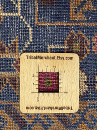 3.2x6.5 Afghan Handmade Beige Carpet – Tribal Turkmen Patterns – Oriental Area Carpet for Modern Living Room Decoration - Boho Gift Carpet