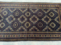 3.10x6.8 Tribal Area Rug – Handmade Geometric Boho Carpet for Living Room &amp; Bedroom – Oriental Floor Decor, Artisan Woven Home Accent