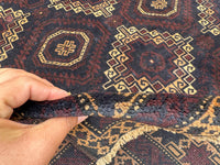 3.10x6.8 Tribal Area Rug – Handmade Geometric Boho Carpet for Living Room &amp; Bedroom – Oriental Floor Decor, Artisan Woven Home Accent