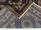 3.10x6.8 Geometric Tribal Rug - Hand-Knotted Afghan Wool Carpet