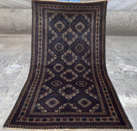 3.10x6.8 Tribal Area Rug – Handmade Geometric Boho Carpet for Living Room &amp; Bedroom – Oriental Floor Decor, Artisan Woven Home Accent
