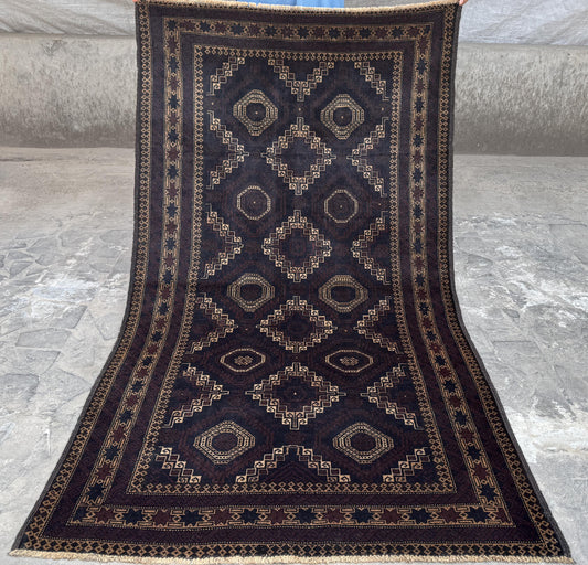 3.10x6.8 Tribal Area Rug – Handmade Geometric Boho Carpet for Living Room &amp; Bedroom – Oriental Floor Decor, Artisan Woven Home Accent