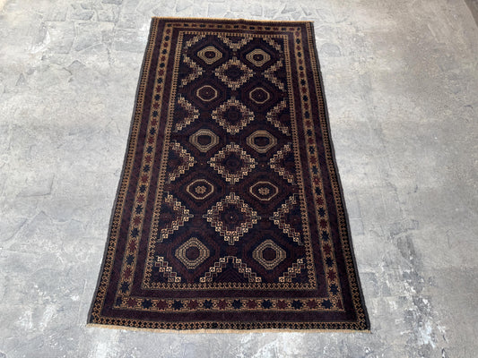 3.10x6.8 Tribal Area Rug – Handmade Geometric Boho Carpet for Living Room &amp; Bedroom – Oriental Floor Decor, Artisan Woven Home Accent