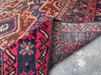 3.12x7.3 Tribal Area Rug – Handmade Geometric Boho Carpet for Living Room &amp; Bedroom – Oriental Floor Decor, Artisan Woven Home Accent