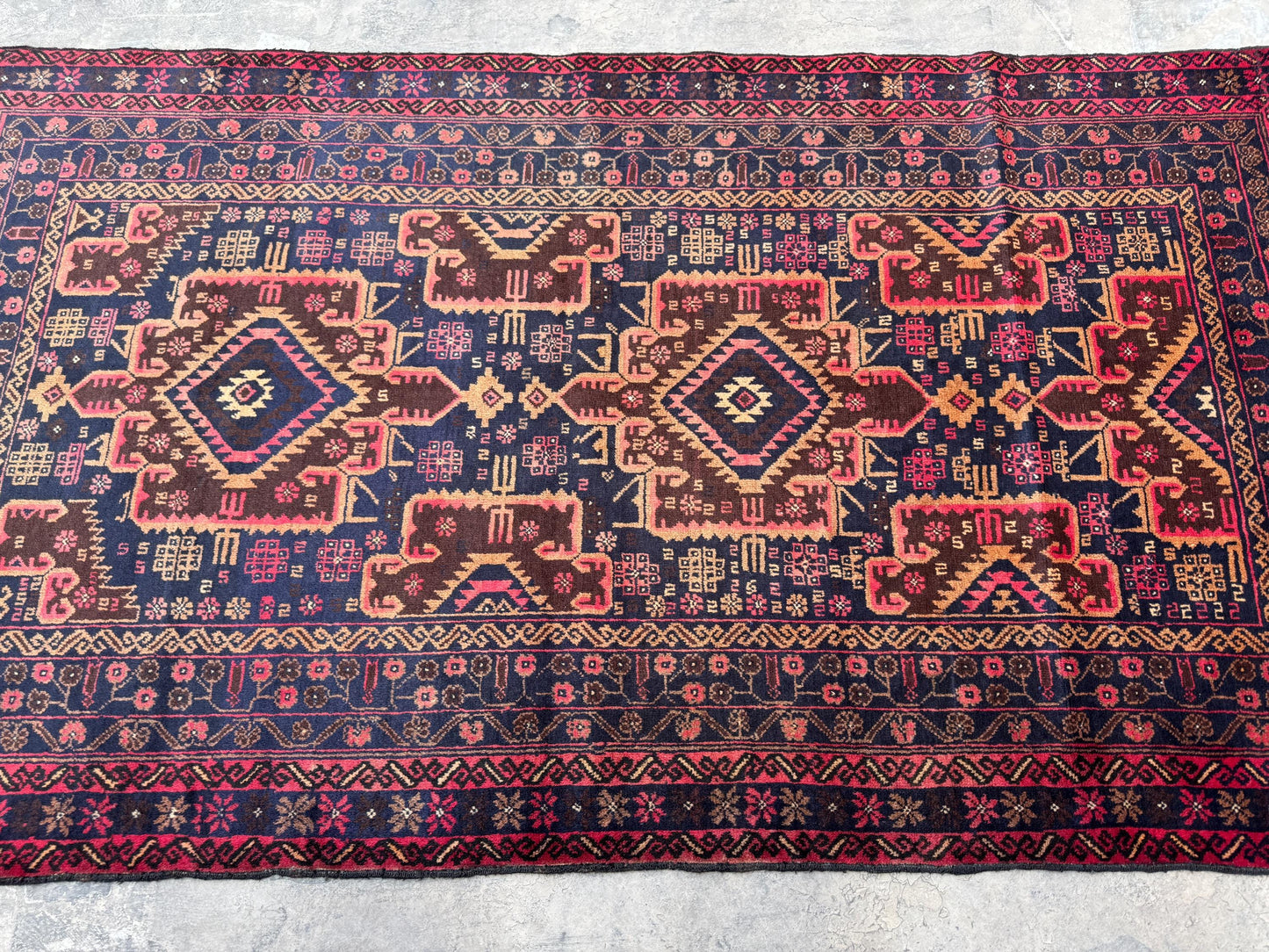 3.12x7.3 Tribal Area Rug – Handmade Geometric Boho Carpet for Living Room &amp; Bedroom – Oriental Floor Decor, Artisan Woven Home Accent