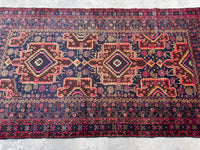 3.12x7.3 Tribal Area Rug – Handmade Geometric Boho Carpet for Living Room &amp; Bedroom – Oriental Floor Decor, Artisan Woven Home Accent