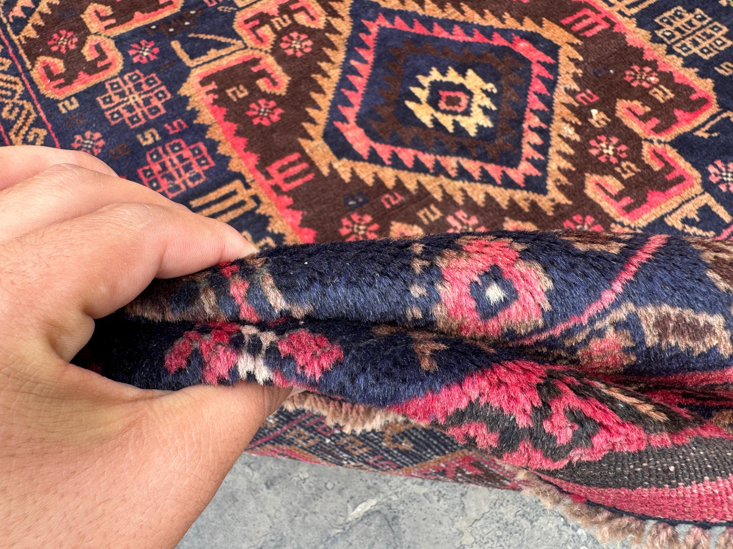 3.12x7.3 Tribal Area Rug – Handmade Geometric Boho Carpet for Living Room &amp; Bedroom – Oriental Floor Decor, Artisan Woven Home Accent