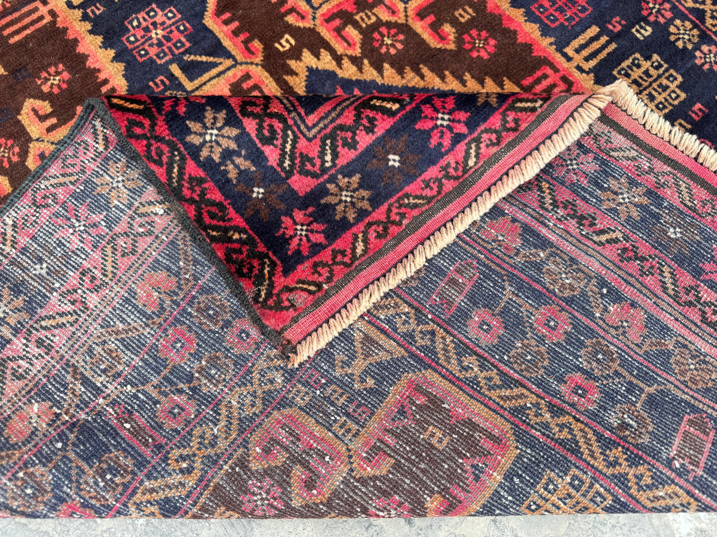 3.12x7.3 Tribal Area Rug – Handmade Geometric Boho Carpet for Living Room &amp; Bedroom – Oriental Floor Decor, Artisan Woven Home Accent