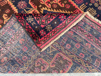 3.12x7.3 Tribal Area Rug – Handmade Geometric Boho Carpet for Living Room &amp; Bedroom – Oriental Floor Decor, Artisan Woven Home Accent