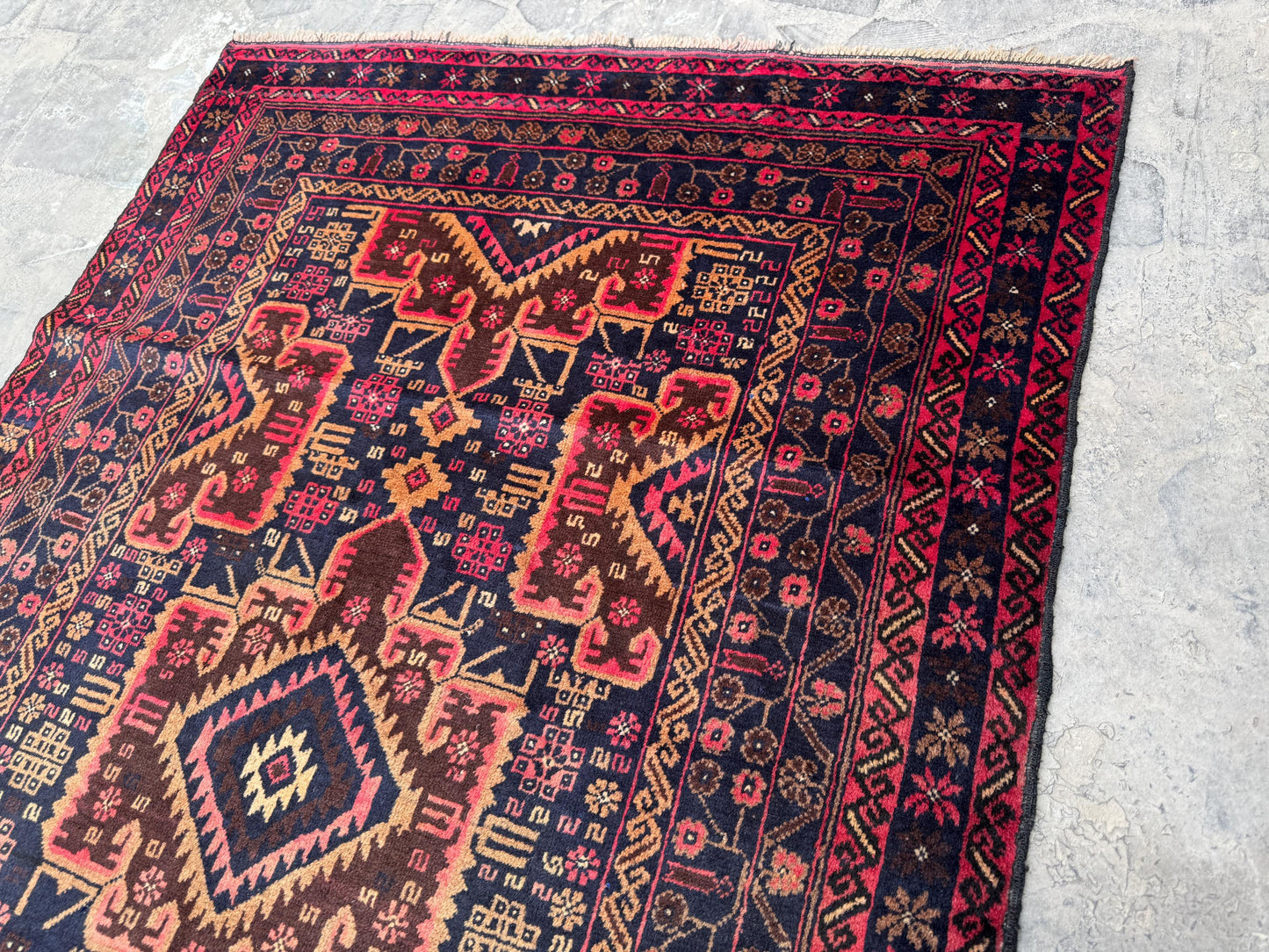 3.12x7.3 Tribal Area Rug – Handmade Geometric Boho Carpet for Living Room &amp; Bedroom – Oriental Floor Decor, Artisan Woven Home Accent