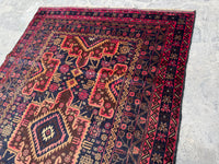 3.12x7.3 Tribal Area Rug – Handmade Geometric Boho Carpet for Living Room &amp; Bedroom – Oriental Floor Decor, Artisan Woven Home Accent