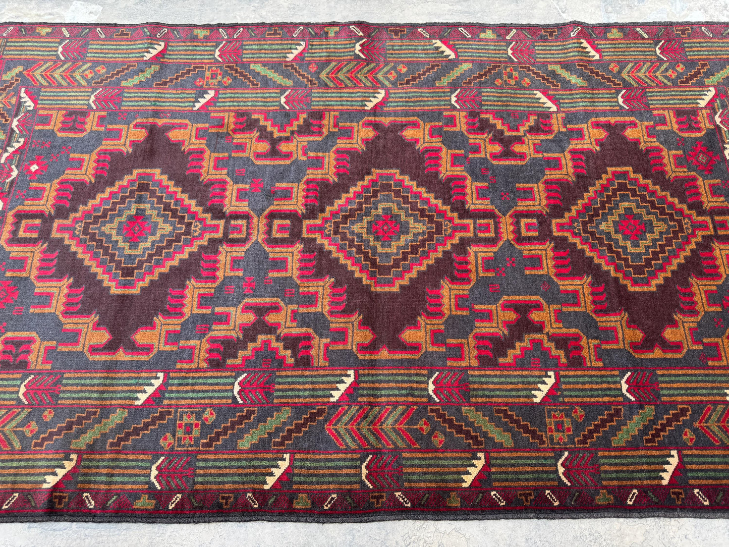 3.11x6.7 Handmade Tribal Area Rug – Geometric Boho Carpet for Living Room &amp; Bedroom – Oriental Floor Decor, Artisan Woven Home Accent