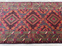 3.11x6.7 Handmade Tribal Area Rug – Geometric Boho Carpet for Living Room &amp; Bedroom – Oriental Floor Decor, Artisan Woven Home Accent