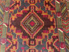 3.11x6.7 Geometric Tribal Rug - Hand-Knotted Afghan Wool Carpet