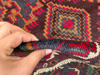 3.11x6.7 Handmade Tribal Area Rug – Geometric Boho Carpet for Living Room &amp; Bedroom – Oriental Floor Decor, Artisan Woven Home Accent