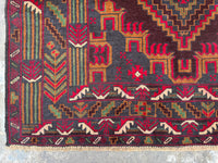 3.11x6.7 Handmade Tribal Area Rug – Geometric Boho Carpet for Living Room &amp; Bedroom – Oriental Floor Decor, Artisan Woven Home Accent