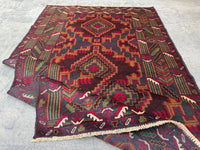 3.11x6.7 Handmade Tribal Area Rug – Geometric Boho Carpet for Living Room &amp; Bedroom – Oriental Floor Decor, Artisan Woven Home Accent