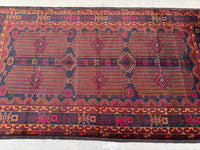 3.11x6.9 Afghan Geometric Carpet - Hand-Knotted Turkmen Carpet - Morrocan Rug For Living Room, Bedroom &amp; Kid's Room Area Rug - Boho Gift Rug