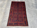 3.11x6.9 Turkmen Geometric Rug - Hand-Knotted Afghan Wool Carpet