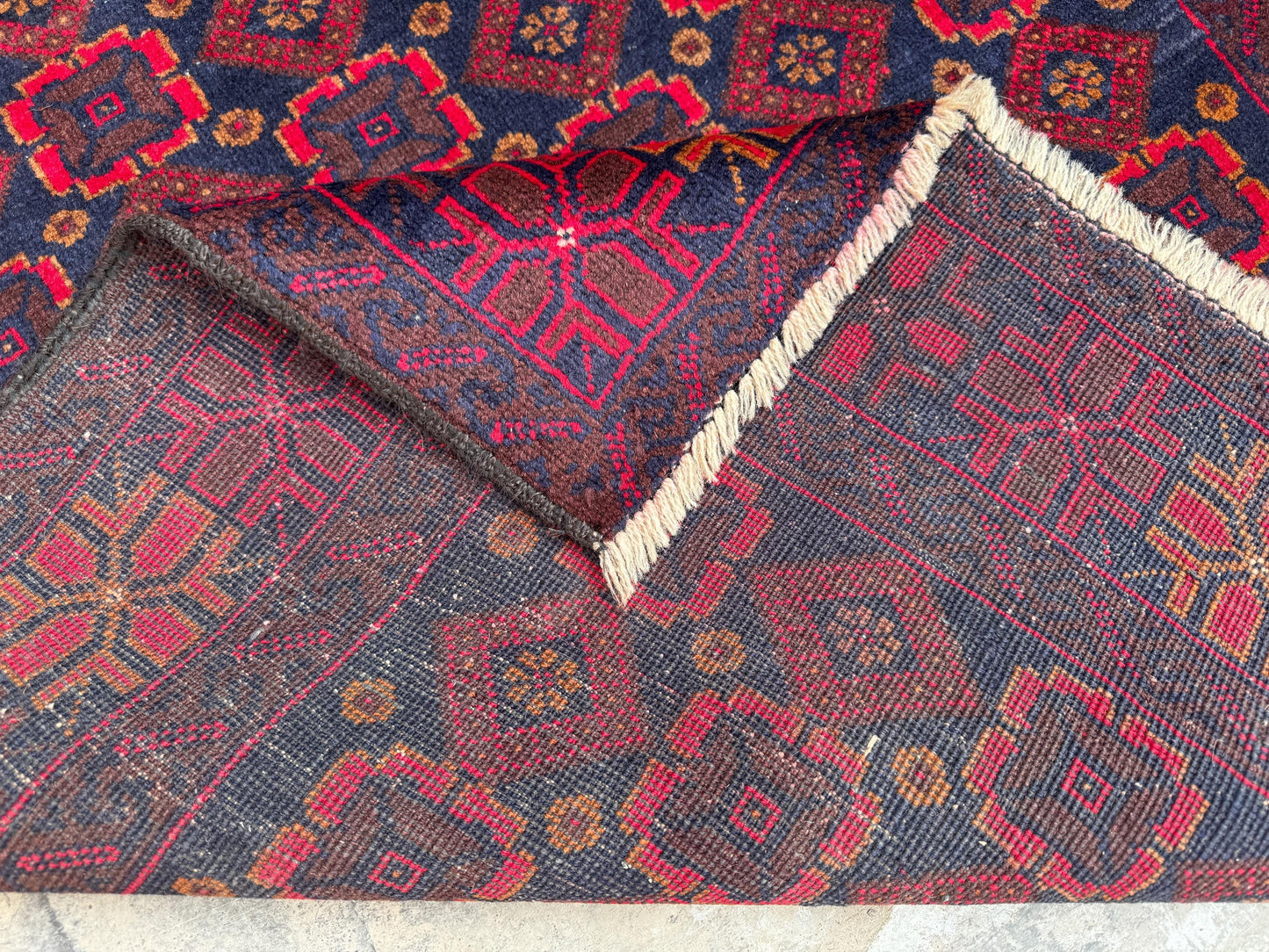 3.6x6.6 Hand-Tufted Geometric Carpet - Hand-Knotted Turkmen Carpet - Morrocan Rug For Living Room, Bedroom, Hallway &amp; Kid's Room Decor