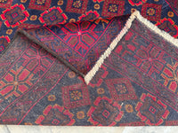 3.6x6.6 Hand-Tufted Geometric Carpet - Hand-Knotted Turkmen Carpet - Morrocan Rug For Living Room, Bedroom, Hallway &amp; Kid's Room Decor