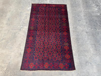 3.6x6.6 Hand-Tufted Geometric Carpet - Hand-Knotted Turkmen Carpet - Morrocan Rug For Living Room, Bedroom, Hallway &amp; Kid's Room Decor