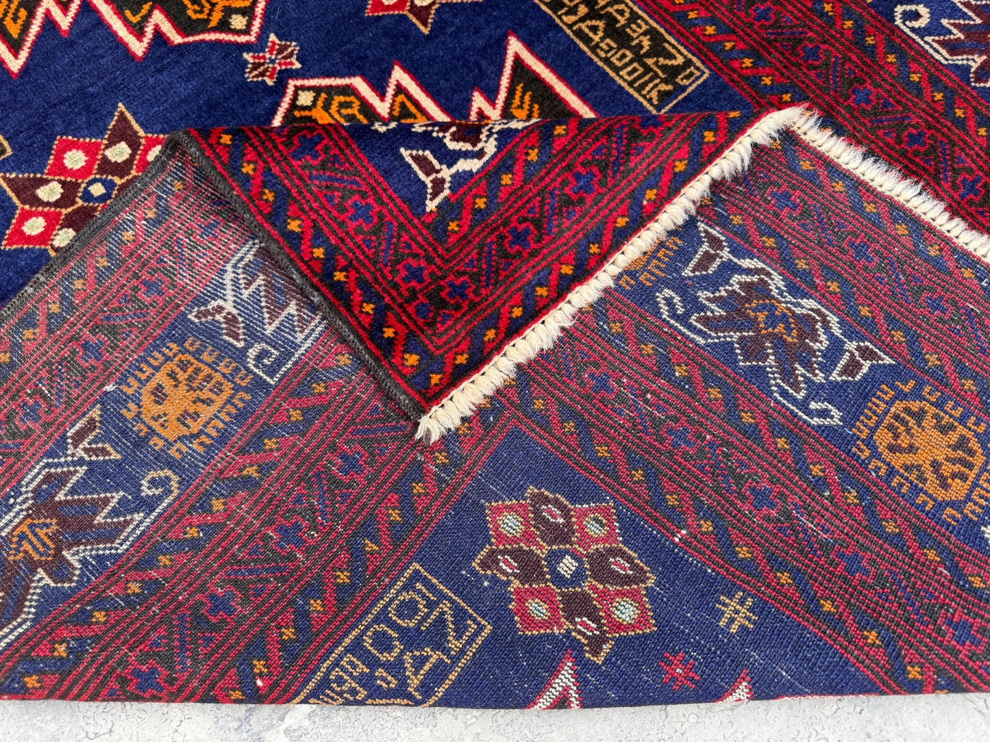 3.12x6.8 Afghan Runner rug Antique Hand knotted Wool Runner, Oriental Hallway Runner Rug, Turkmen Stair runner Rug, Entryway runner Area Rug