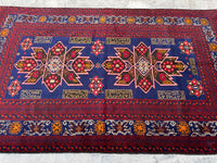 3.12x6.8 Afghan Runner rug Antique Hand knotted Wool Runner, Oriental Hallway Runner Rug, Turkmen Stair runner Rug, Entryway runner Area Rug