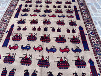 6.3x9.6 Handmade Animated Carpet – Helicopter Design Carpet for Kids Room and Bedroom Decor – Fun Toy Rug, Gift Carpet &amp; Kabul Pictorial Art