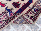 6.3x9.6 Helicopter Pictorial Rug - Handmade Afghan Kids Room Carpet