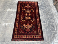 3.9x6.12 Handmade Tribal Area Rug – Geometric Boho Carpet for Living Room &amp; Bedroom – Oriental Floor Decor, Artisan Woven Home Accent