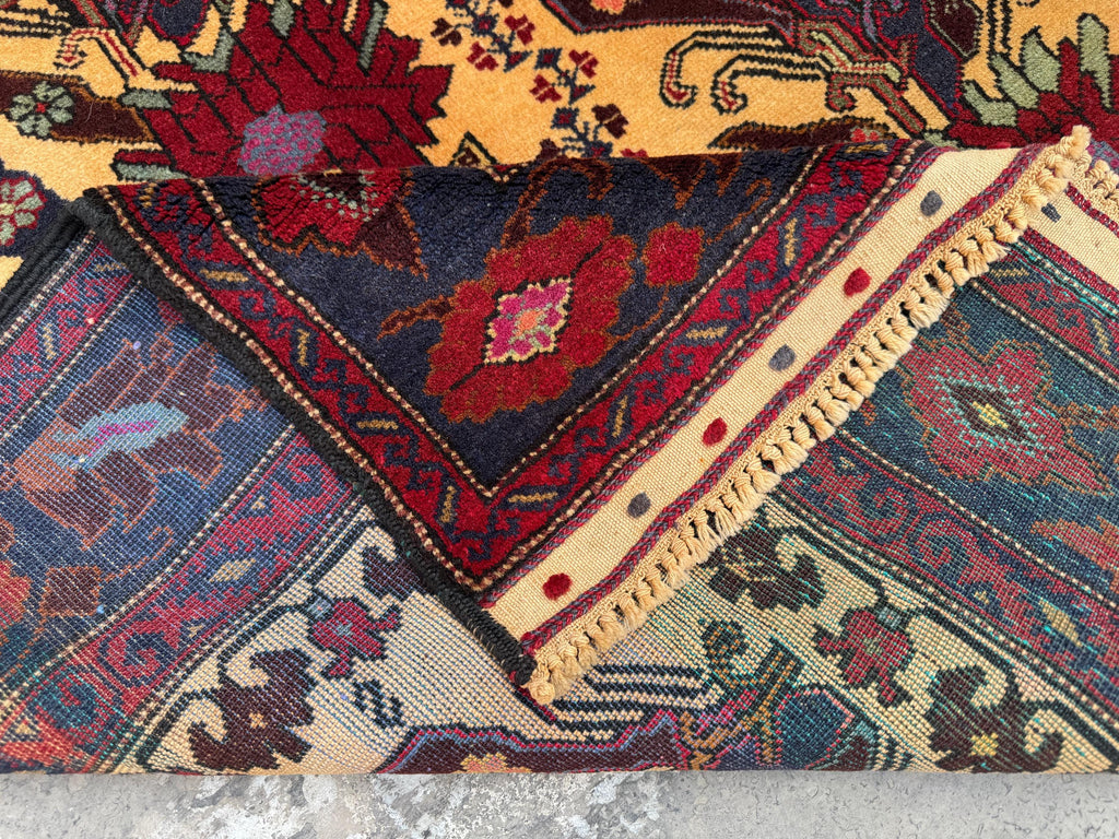 4x6.6 Nomadic Rug - Handmade Afghan Wool Carpet