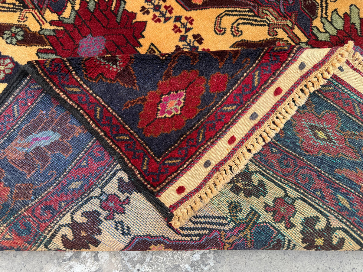 4x6.6 Nomadic Rug - Handmade Afghan Wool Carpet