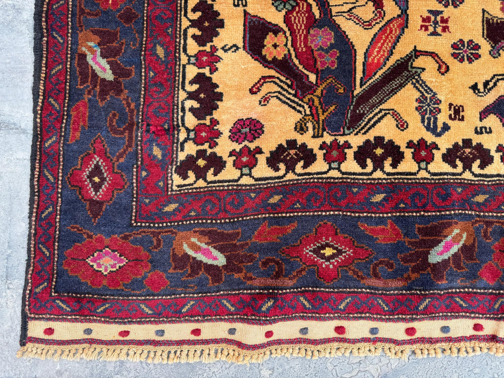 4x6.6 Nomadic Rug - Handmade Afghan Wool Carpet