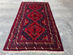 3.8x6.7 Baluch Nomadic Rug - Handmade Afghan Tribal Wool Carpet